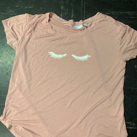New York & Company Pink Eyelash Top - Picture 2 of 3